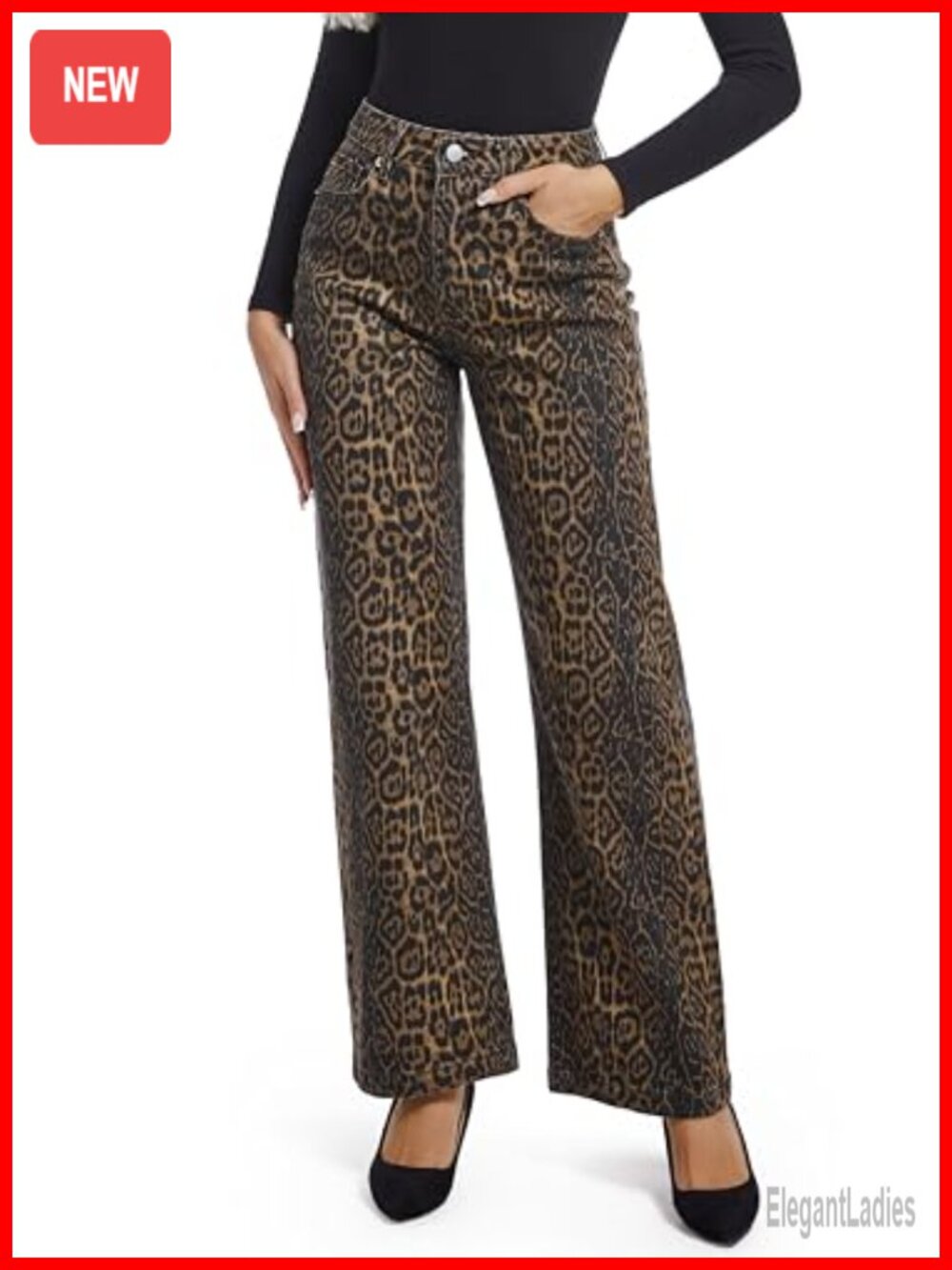 Women's High Waisted Straight Leg Jeans Stretch Casual